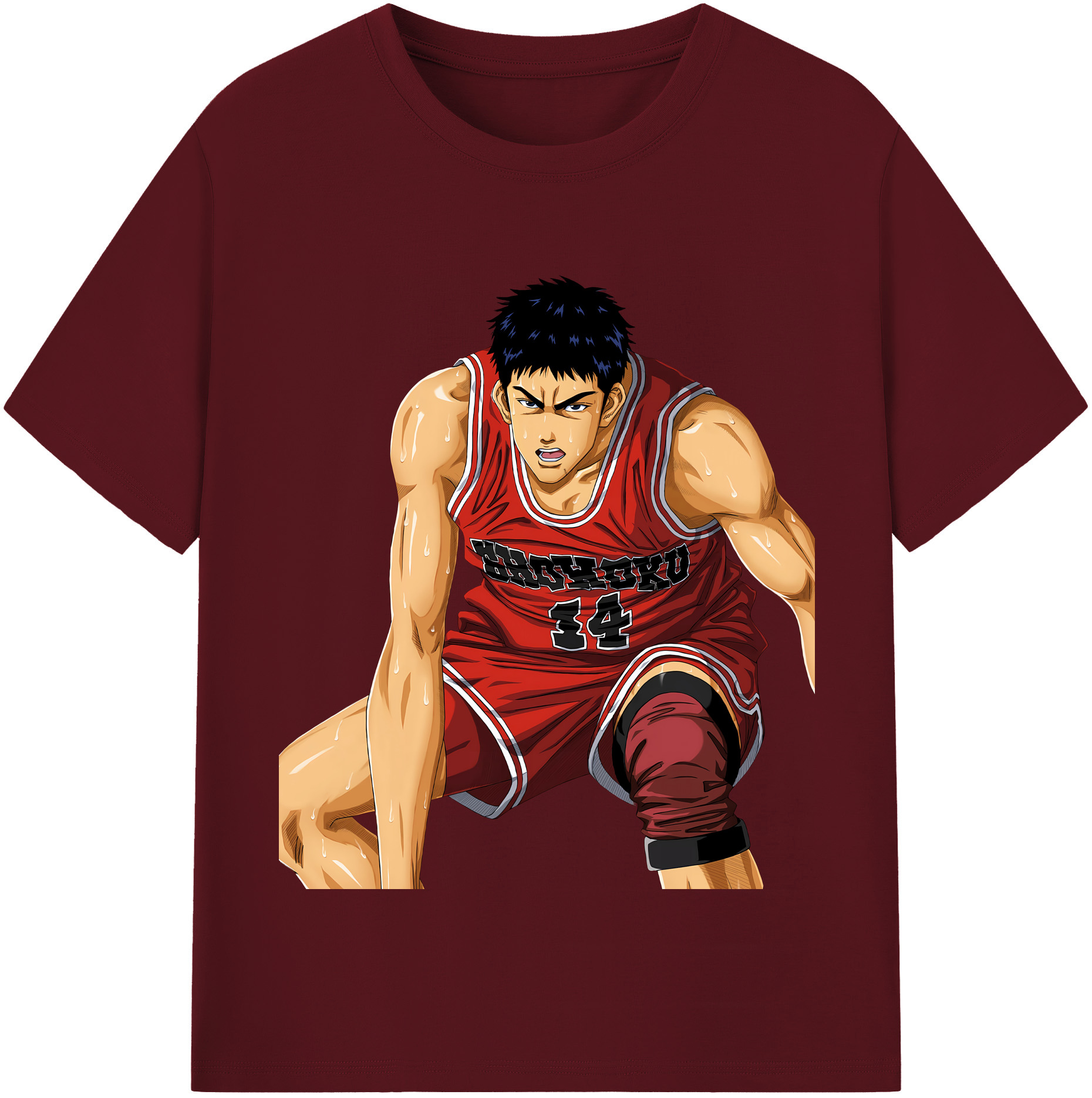 SLAM DUNK／スラムダンク 綿100％半袖Tシャツ（フロントプリント）